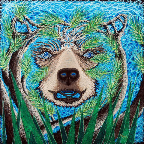 Psychedelic bear painting, Lake Tahoe